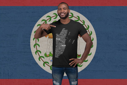Belize Name in World Languages Map Shirt – Global Typography Design