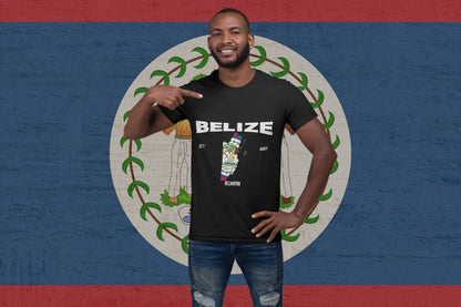 Belize Map Flag Shirt – Belmopan 1981 Belize Pride Design