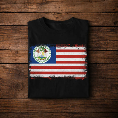 USA Belize Flag Shirt – American Belizean Pride Vintage Design