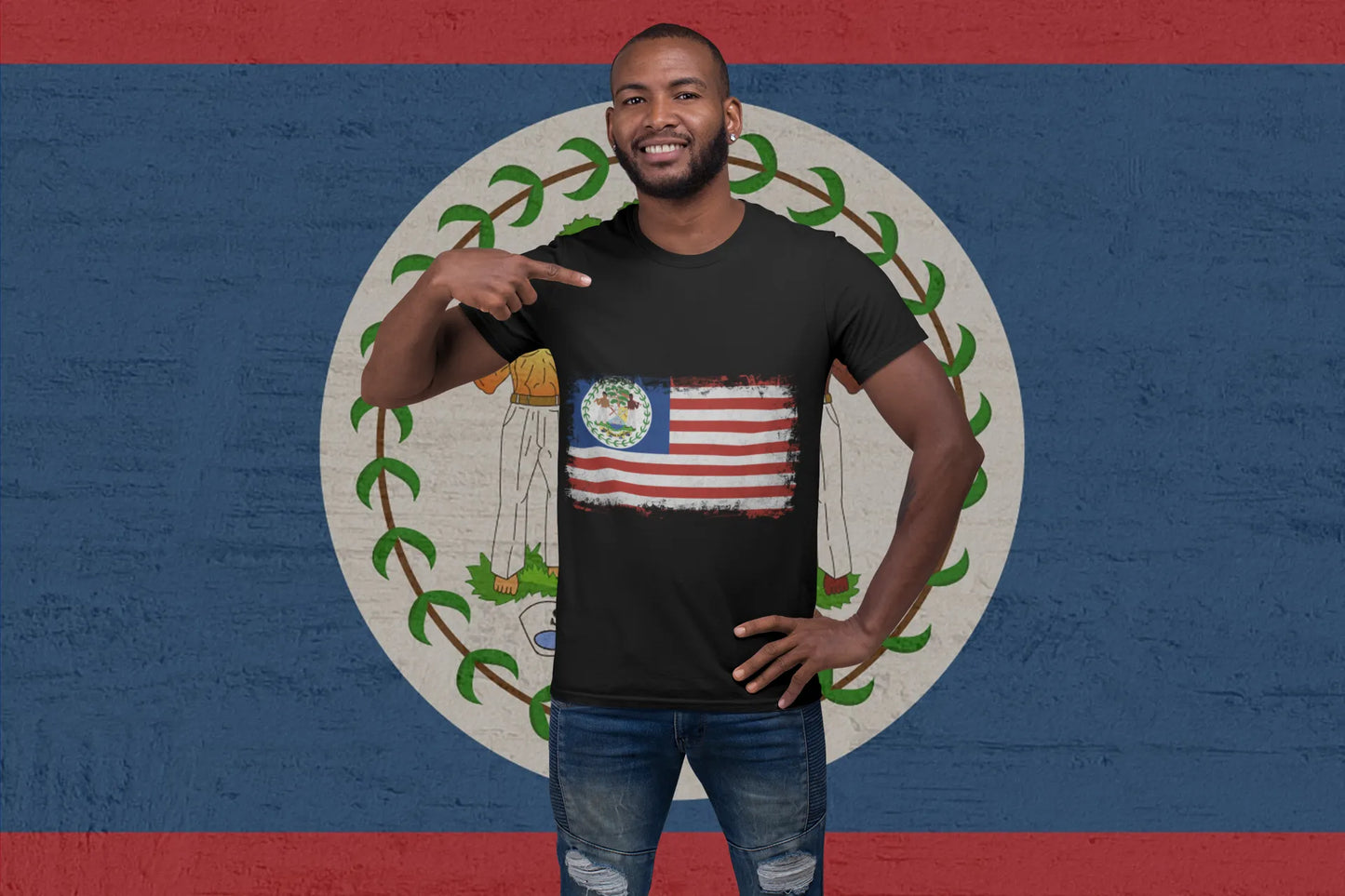 USA Belize Flag Shirt – American Belizean Pride Vintage Design