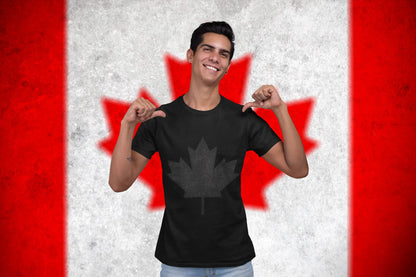 Canada Maple Leaf Vintage Black T-Shirt – Patriotic Graphic Tee