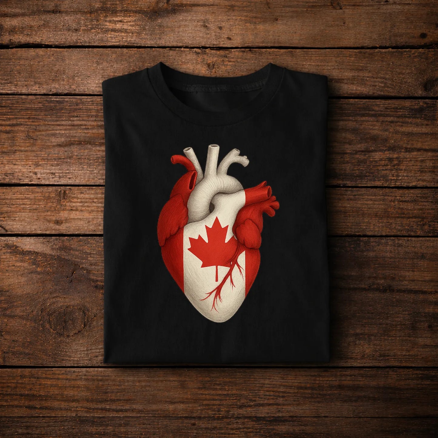 Canada Heart Flag T-Shirt 🍁 | Anatomical Canadian Pride Shirt