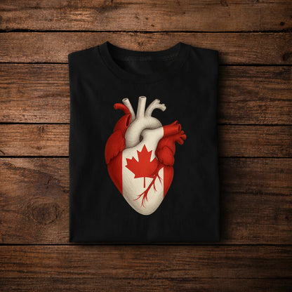 Canada Heart Flag T-Shirt 🍁 | Anatomical Canadian Pride Shirt