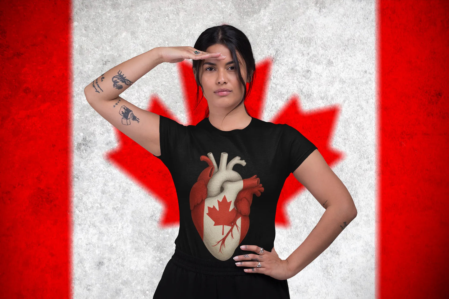 Canada Heart Flag T-Shirt 🍁 | Anatomical Canadian Pride Shirt