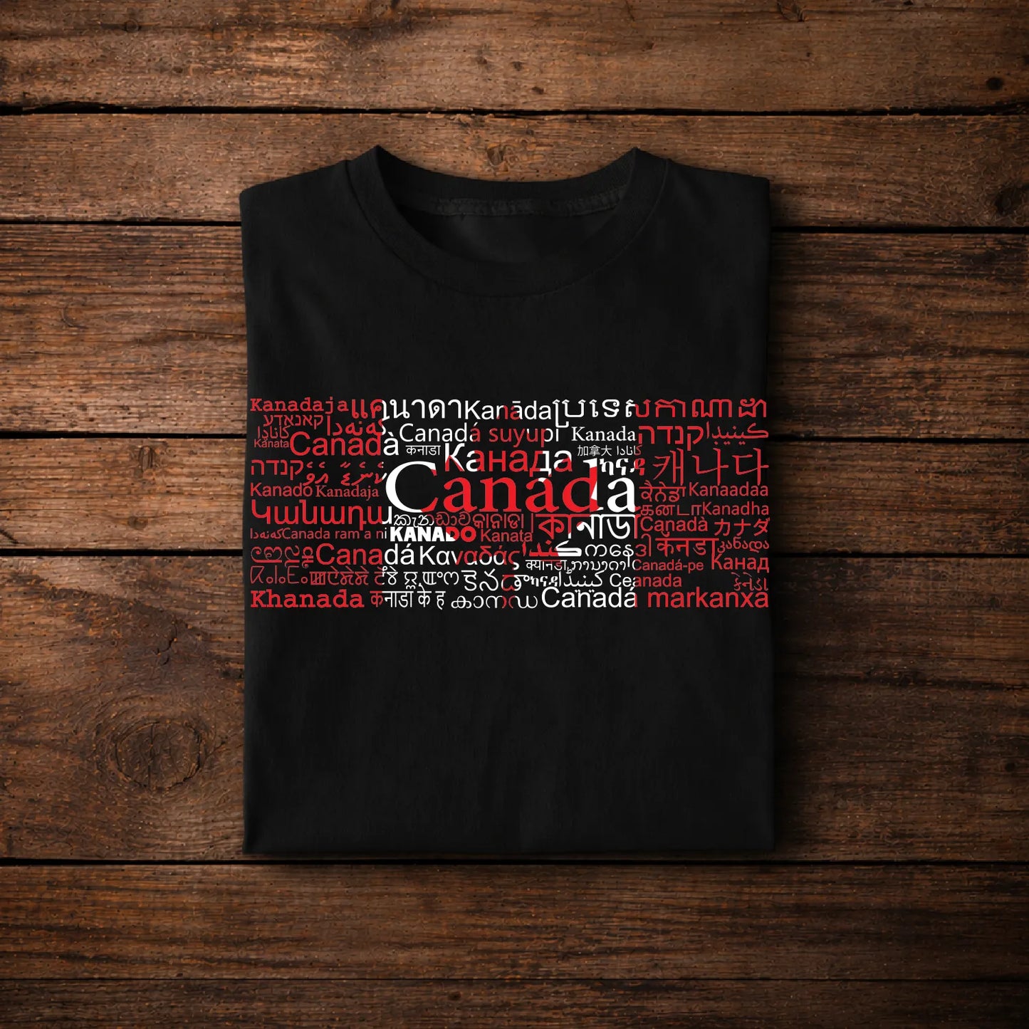 Canada Typography Shirt – Canada in Different Languages T-Shirt