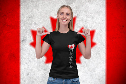 Canada Heart Flag Shirt – Vertical Canadian Pride Graphic Tee