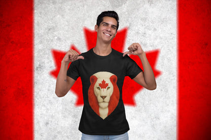 Lion Canada Flag T-Shirt 🍁 | Bold Canadian Pride Graphic Tee