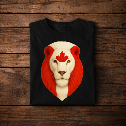 Lion Canada Flag T-Shirt 🍁 | Bold Canadian Pride Graphic Tee