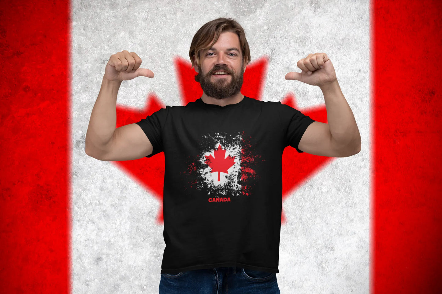 Canada Watercolor Maple Leaf Shirt – Patriotic Canadian Flag Graphic Tee