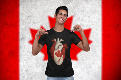 Canada Heart Flag T-Shirt 🍁 | Anatomical Canadian Pride Shirt