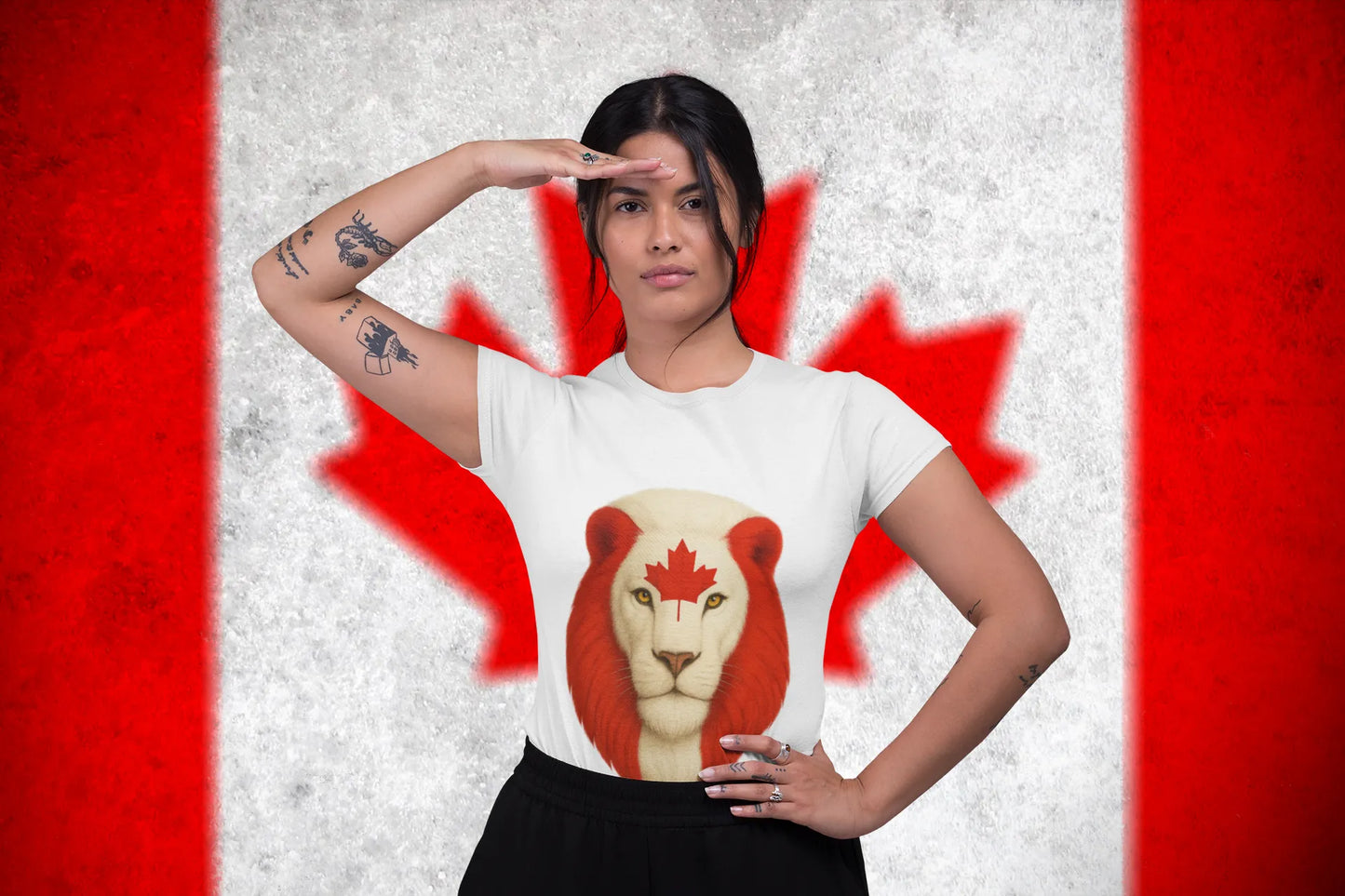 Lion Canada Flag T-Shirt 🍁 | Bold Canadian Pride Graphic Tee