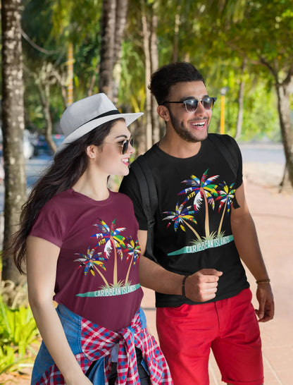 Caribbean Islands Flags T-Shirt, Caribbean Palm Trees Shirt, Caribbean Pride Tee, Tropical Islands Travel Gift, Caribbean Heritage Souvenir