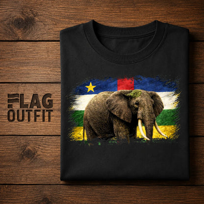 Central African Republic Elephant T-Shirt, Central African Republic Flag Shirt, African Heritage Tee, Patriotic CAR Gift, Travel Souvenir