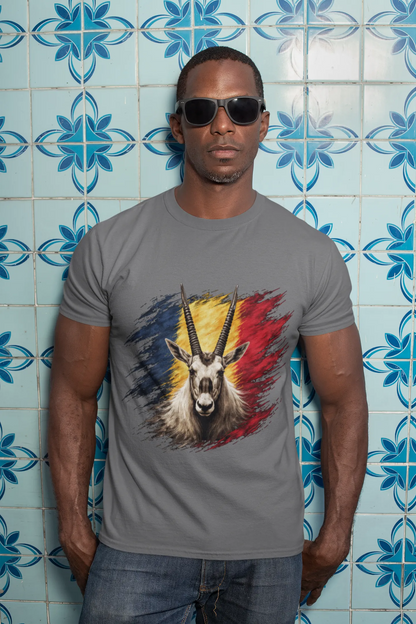 Chad Oryx T-Shirt, Chad Flag Shirt, Chadian Heritage Tee, Chad Pride Gift, African Travel Souvenir