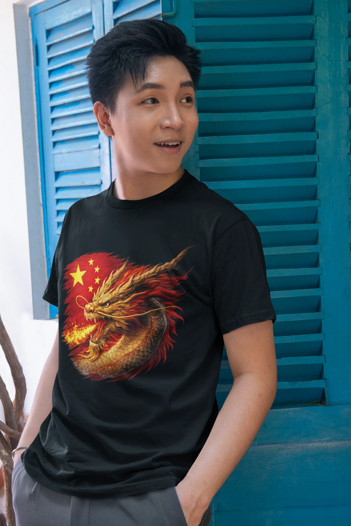 China Dragon T-Shirt, Chinese Dragon Shirt, China Flag Tee, Chinese Heritage Gift, Patriotic China Travel Souvenir