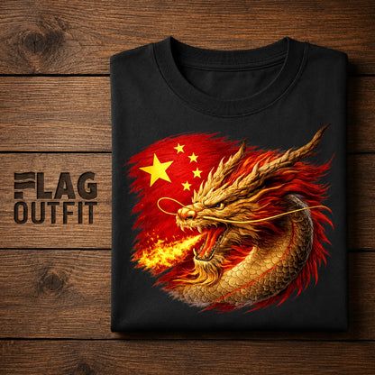 China Dragon T-Shirt, Chinese Dragon Shirt, China Flag Tee, Chinese Heritage Gift, Patriotic China Travel Souvenir