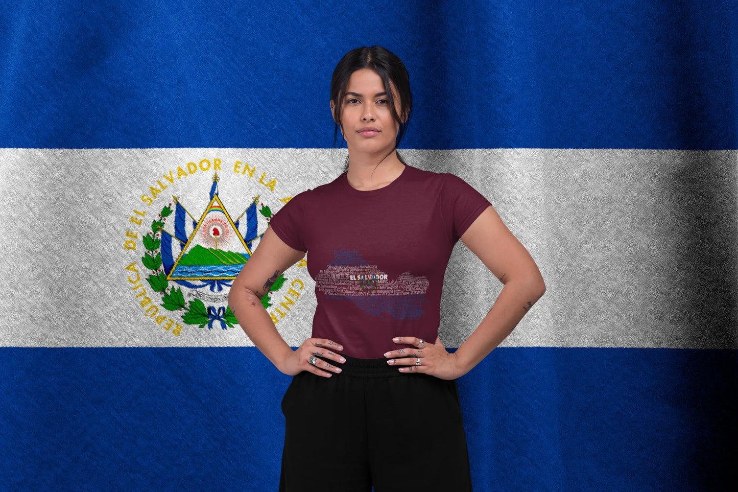 El Salvador Languages Map T-Shirt – Multilingual Salvador Typography Design