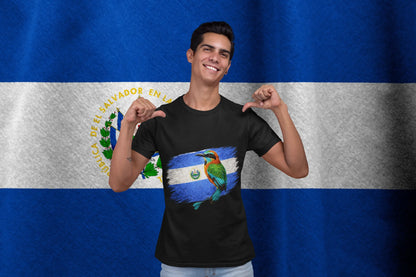 El Salvador Flag and Torogoz Bird Art T-shirt