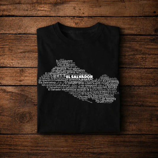 El Salvador Languages Map Shirt | Multilingual Typography Design