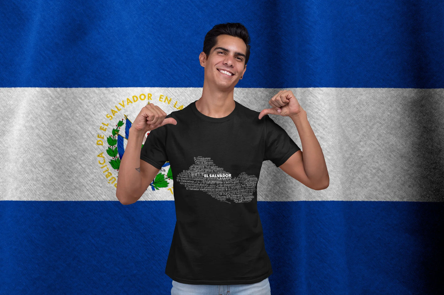 El Salvador Languages Map Shirt | Multilingual Typography Design