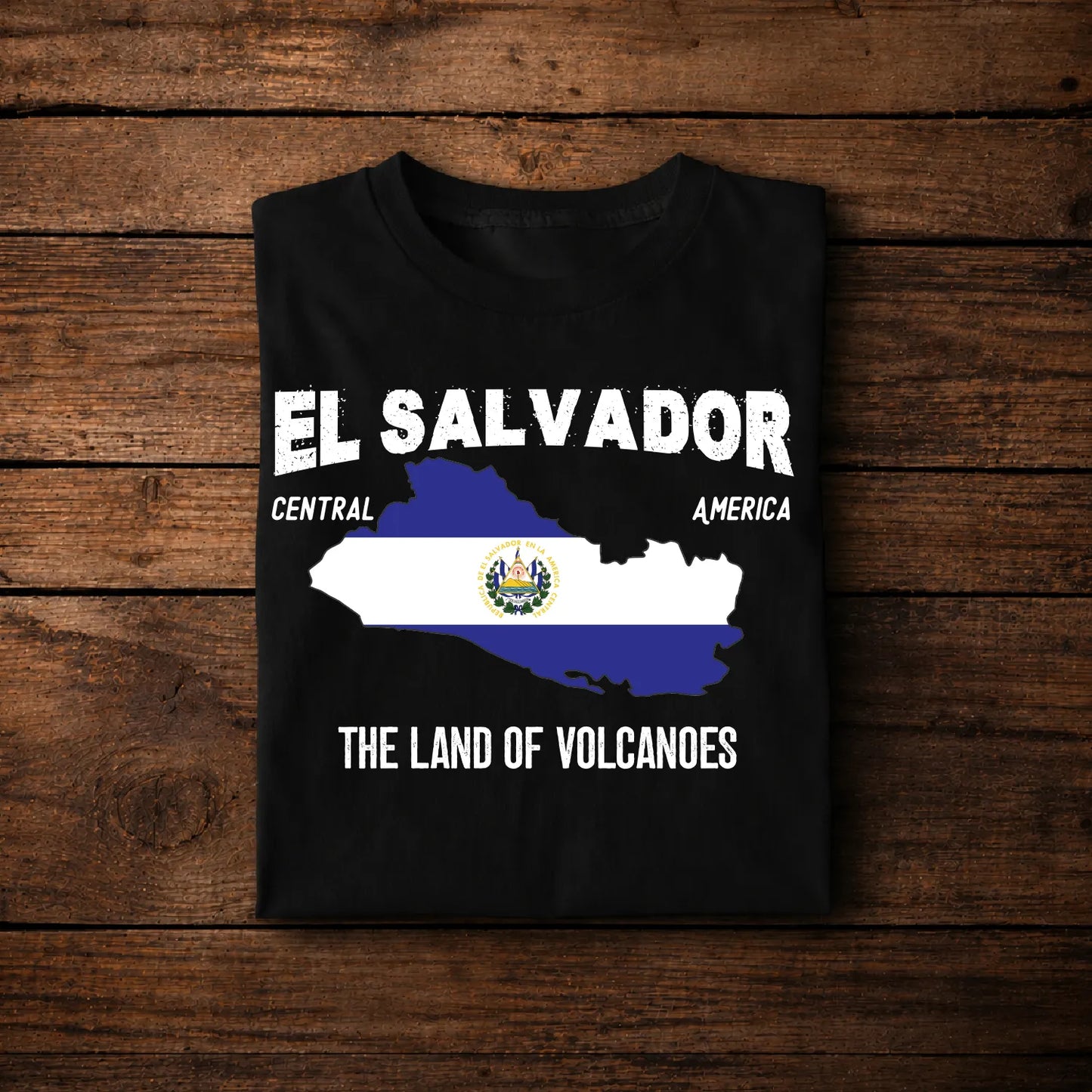 El Salvador Map Shirt | Land of Volcanoes Flag Design
