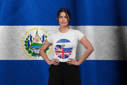 El Salvador UK Flag Yin Yang Shirt, Salvadoran British Pride