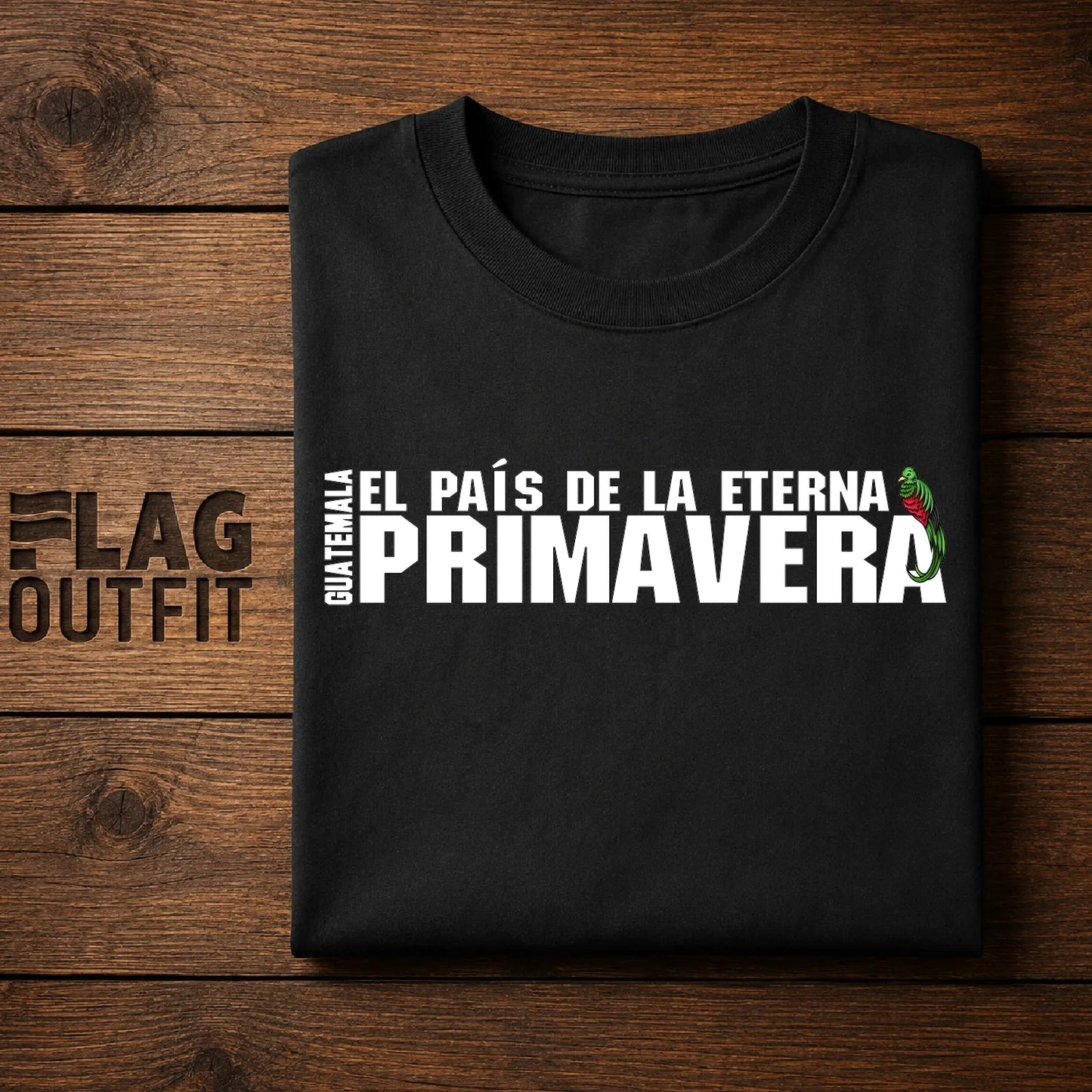 Guatemala El País de la Eterna Primavera Shirt | Quetzal National Bird Graphic Tee