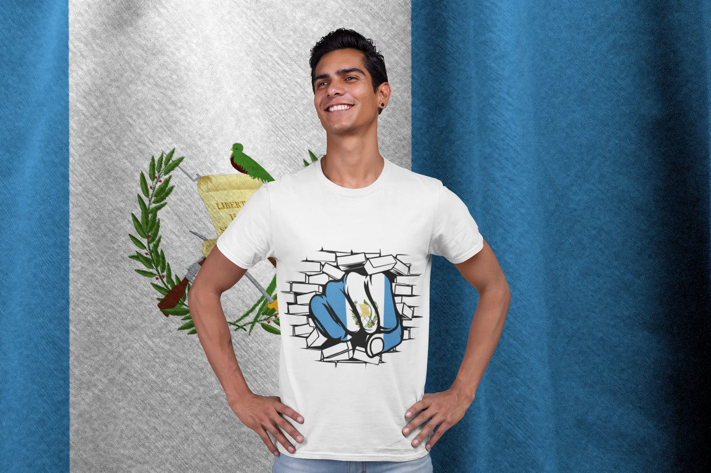 Guatemala Fist Flag Shirt | Guatemalan Pride Strength Graphic Tee
