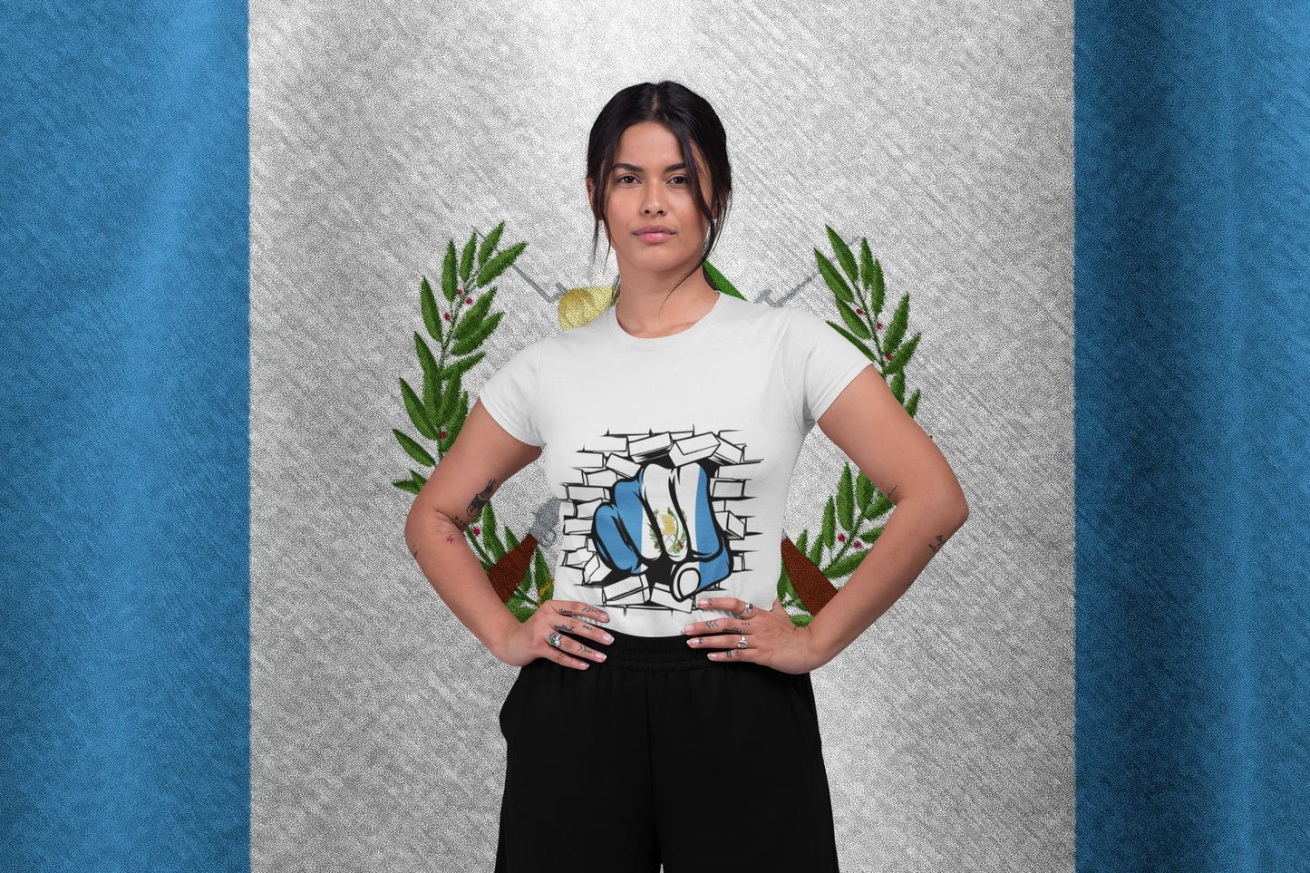 Guatemala Fist Flag Shirt | Guatemalan Pride Strength Graphic Tee