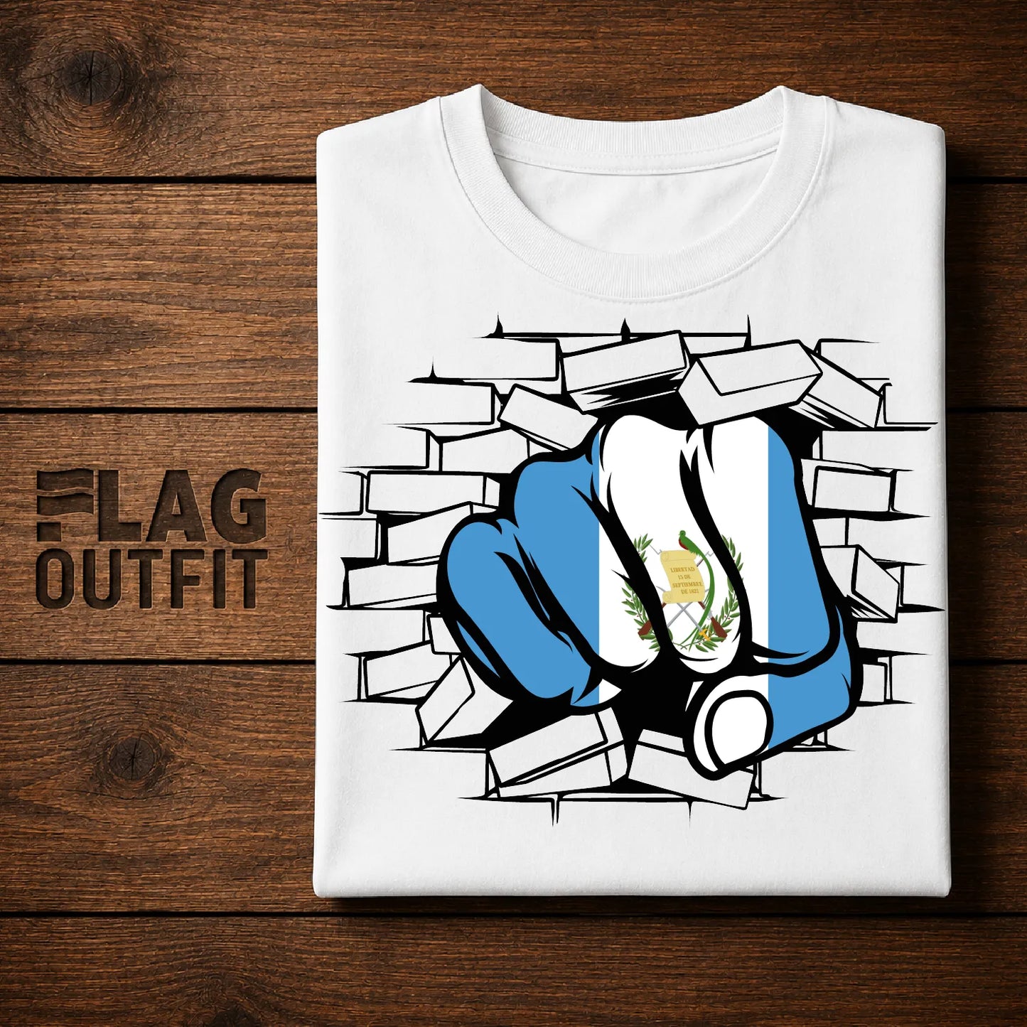 Guatemala Fist Flag Shirt | Guatemalan Pride Strength Graphic Tee