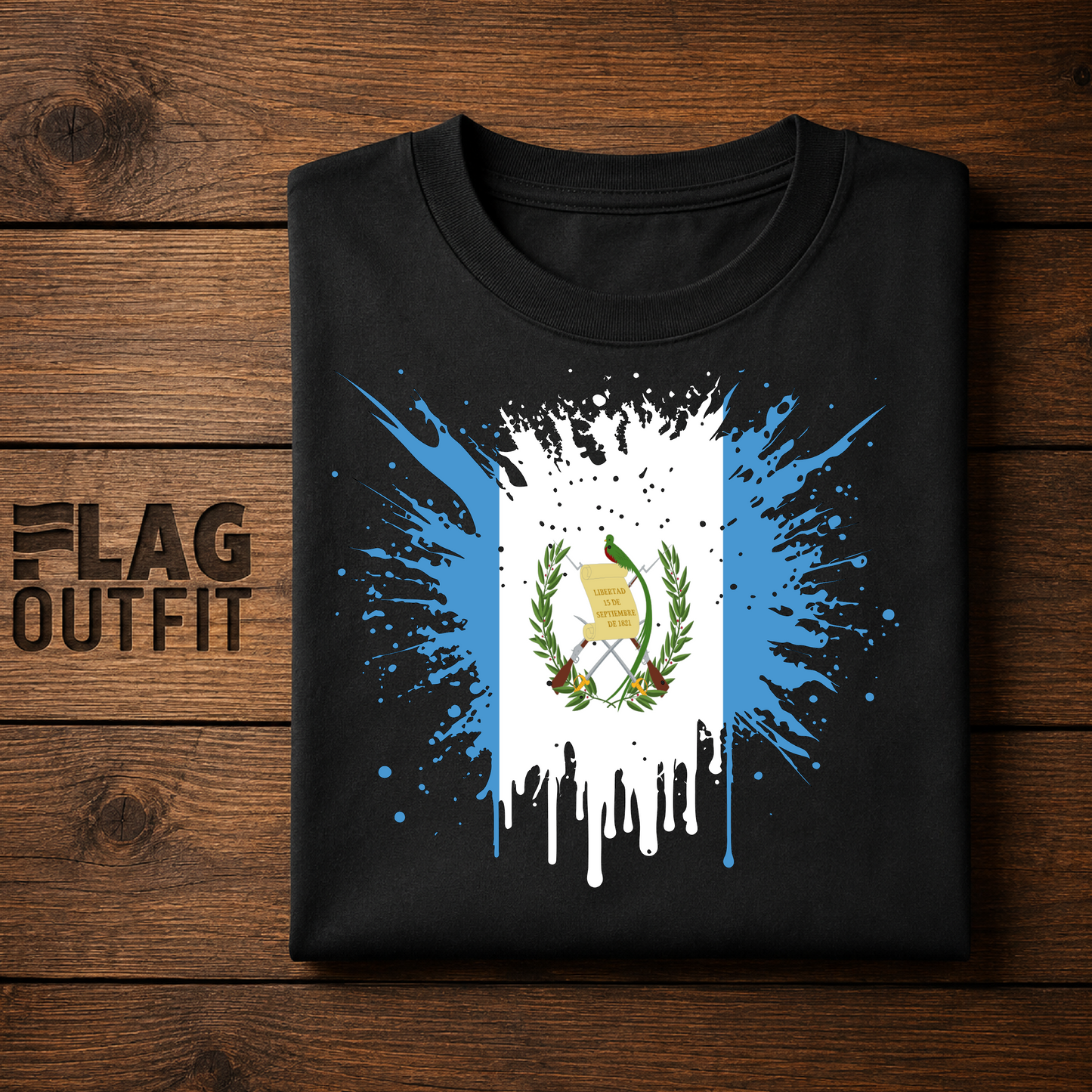 Guatemala Flag Paint Splash T-Shirt – Guatemalan Pride Distressed Design