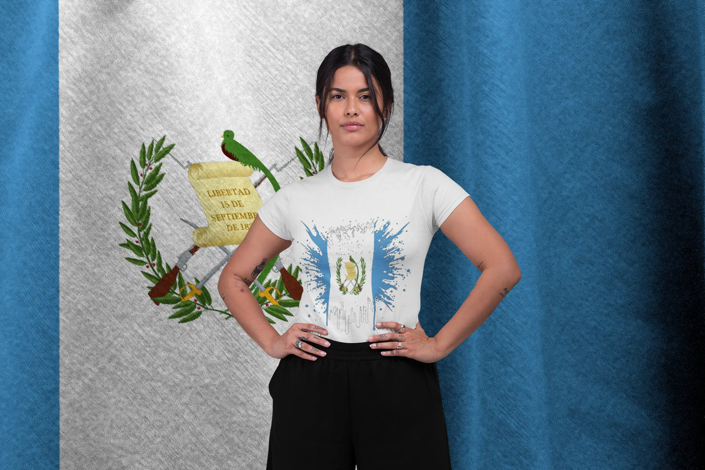 Guatemala Flag Paint Splash T-Shirt – Guatemalan Pride Distressed Design