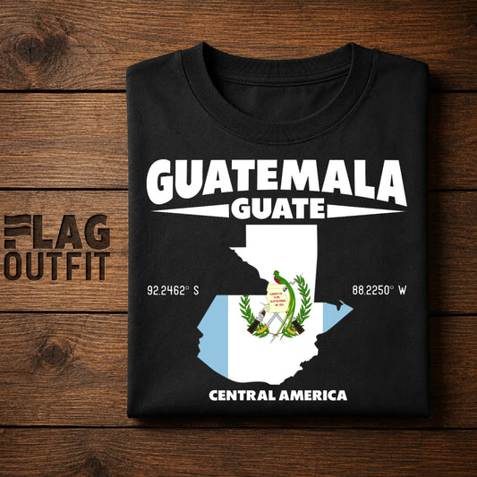 Guatemala Guate Map Flag Shirt | Guatemalan Pride Central America Tee