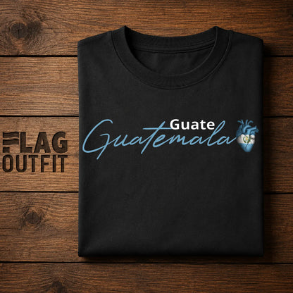 Guatemala Heart Shirt | Guatemalan Love Anatomical Heart Typography Tee