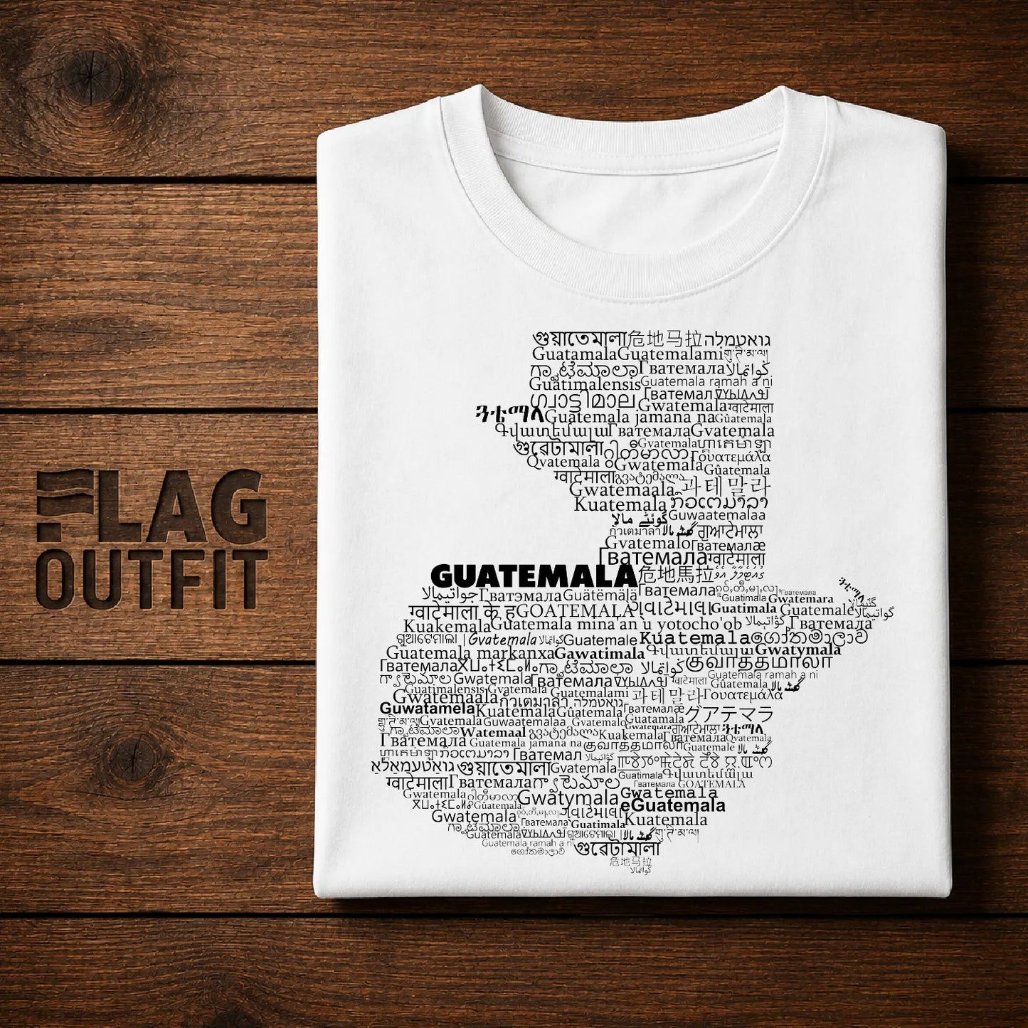 Guatemala Languages Map Shirt | Multilingual Guatemala Typography Design