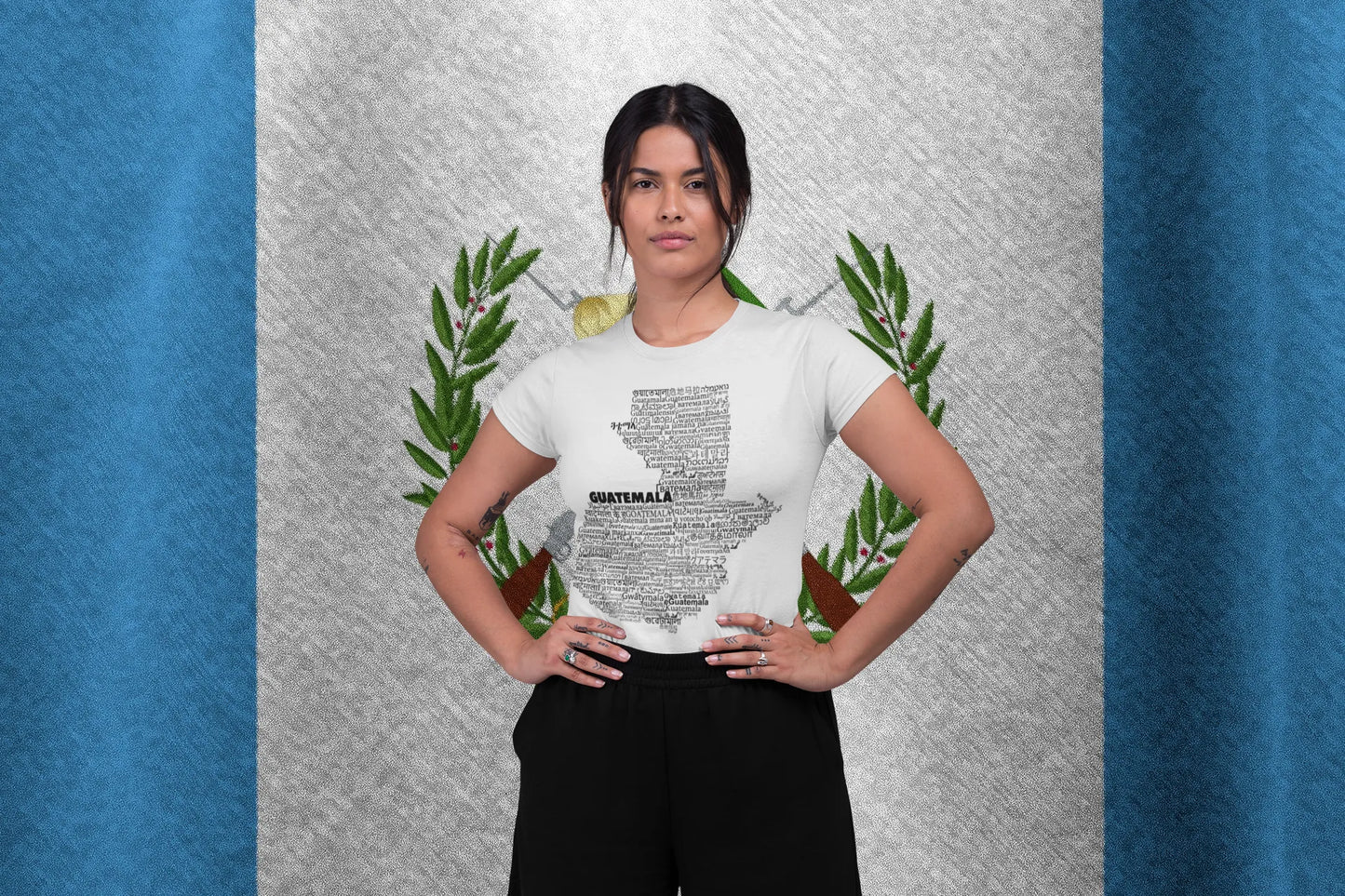 Guatemala Languages Map Shirt | Multilingual Guatemala Typography Design