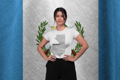 Guatemala Languages Map Shirt | Multilingual Guatemala Typography Design