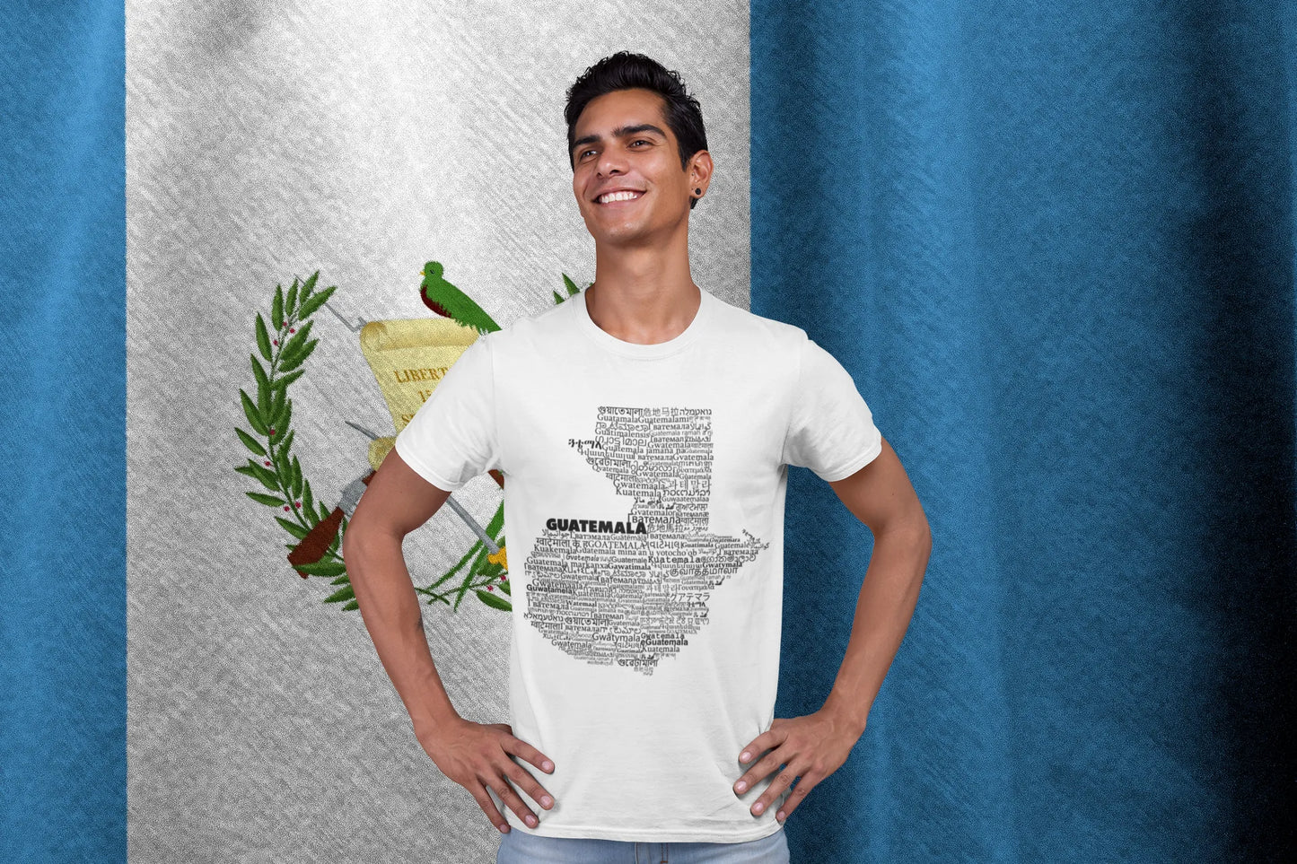 Guatemala Languages Map Shirt | Multilingual Guatemala Typography Design