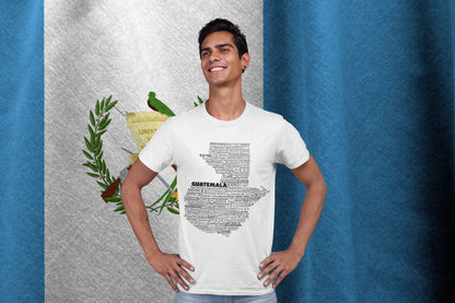 Guatemala Languages Map Shirt | Multilingual Guatemala Typography Design