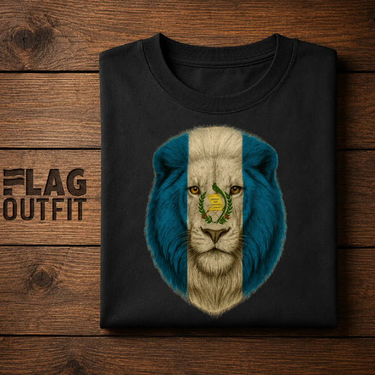 Guatemala Lion Flag Shirt | White Lion Guatemalan Pride T-Shirt