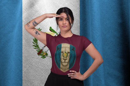 Guatemala Lion Flag Shirt | White Lion Guatemalan Pride T-Shirt