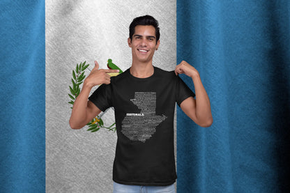 Guatemala Name Languages Map T-Shirt | Multilingual Guatemala Typography
