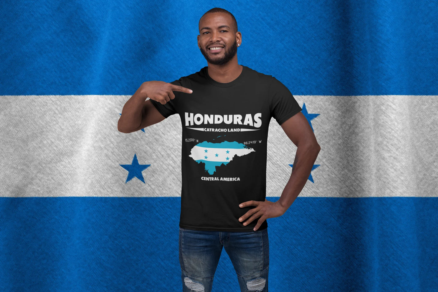 Honduras Catracho Land Shirt | Honduras Map Flag Central America Graphic Tee