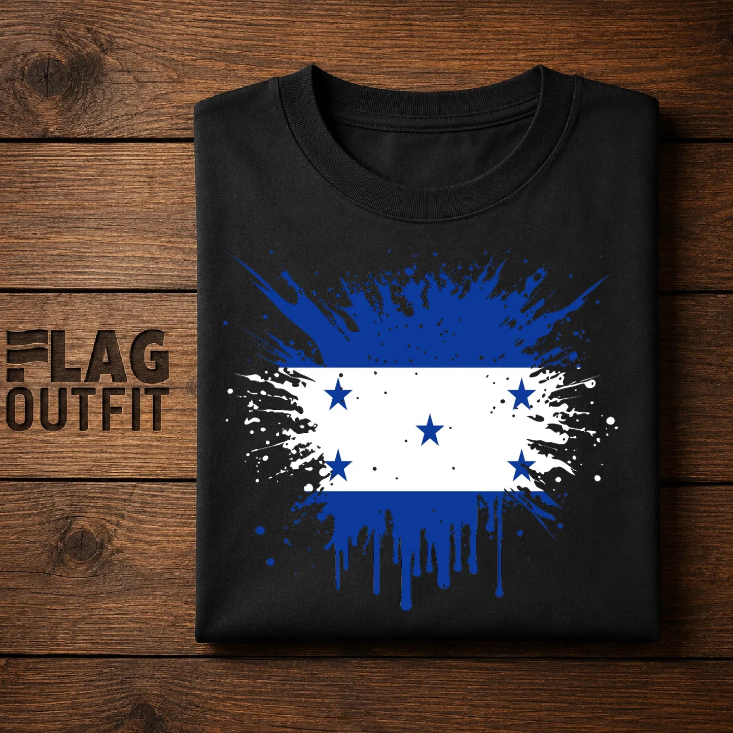 Honduras Flag Paint Splash Shirt | Distressed Honduran Flag Graphic Tee