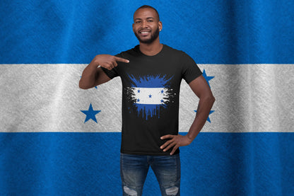Honduras Flag Paint Splash Shirt | Distressed Honduran Flag Graphic Tee