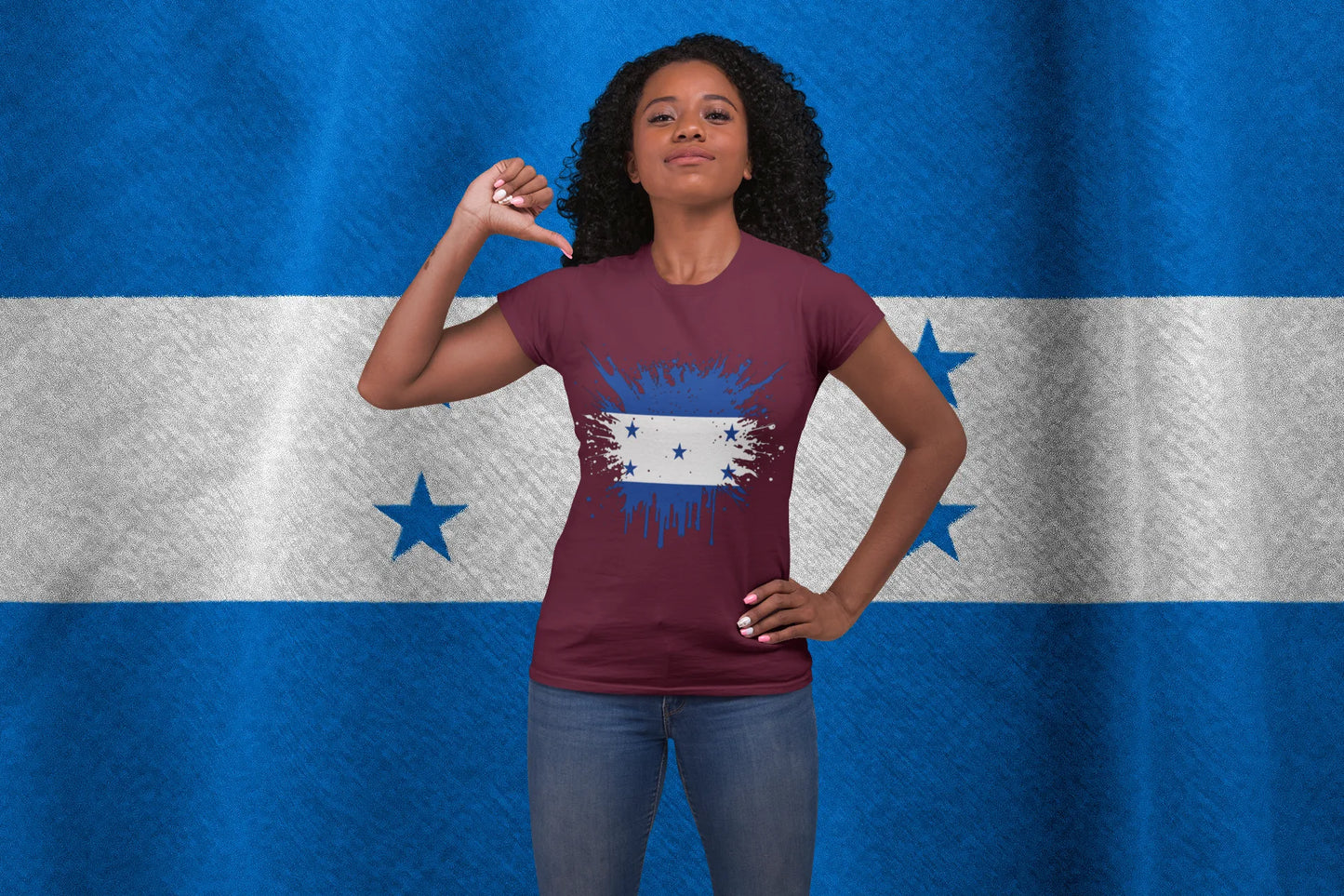 Honduras Flag Paint Splash Shirt | Distressed Honduran Flag Graphic Tee