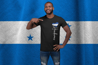Honduras Heart Shirt | Minimalist Honduran Flag Script Graphic Tee