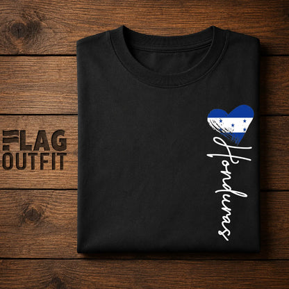 Honduras Heart Shirt | Minimalist Honduran Flag Script Graphic Tee