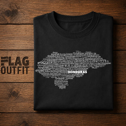 Honduras Languages Map Shirt | Multilingual Honduras Typography Graphic Tee