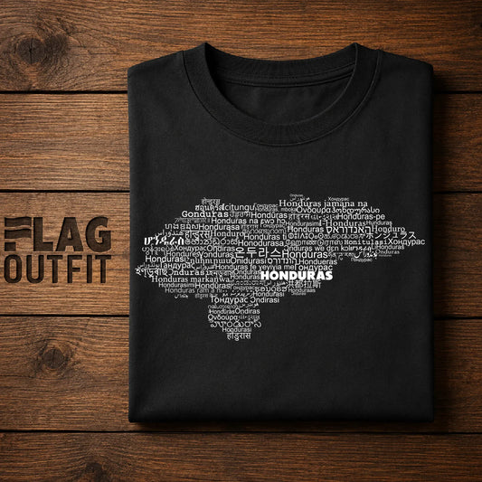 Honduras Languages Map Shirt | Multilingual Honduras Typography Graphic Tee